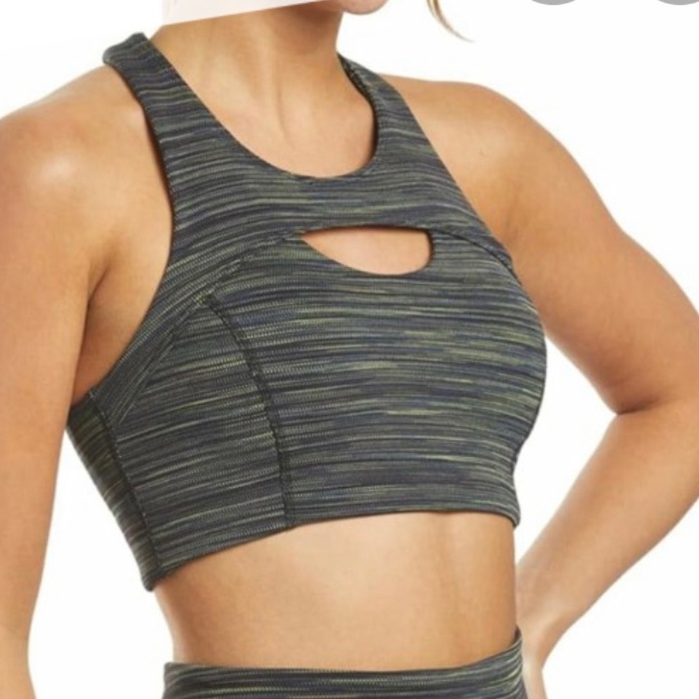 Free people NWT Strut bra bright lime